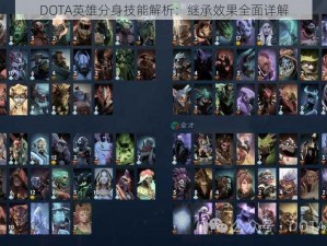 DOTA英雄分身技能解析：继承效果全面详解